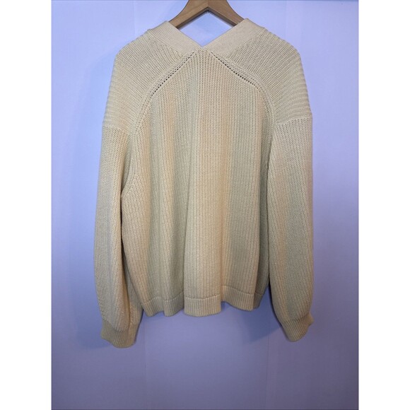 Love & Whimsy Womens Boyfriend Cardigan Sweater XXL Button Cotton Chunky Preppy - Picture 5 of 8